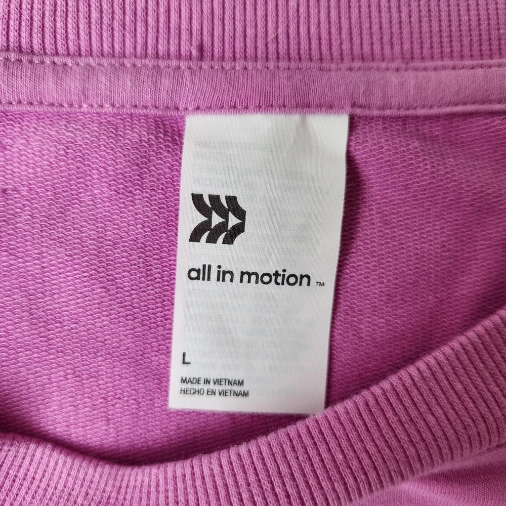 All In Motion Health And Wellness Sweatshirt Long Sleeve Purple Cute Cozy Large - Picture 11 of 16